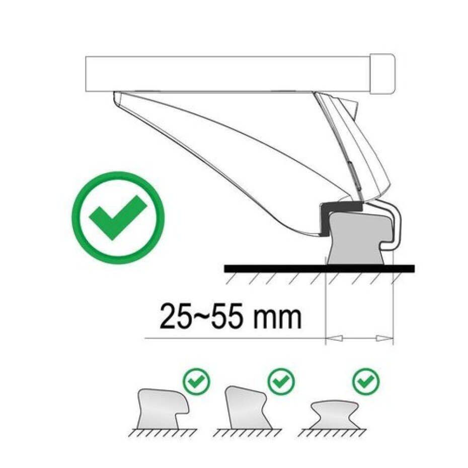 Compass Příčný nosník zamykací hliníkový, 135cm ALU-INTEGRAL TÜV - main (3)
