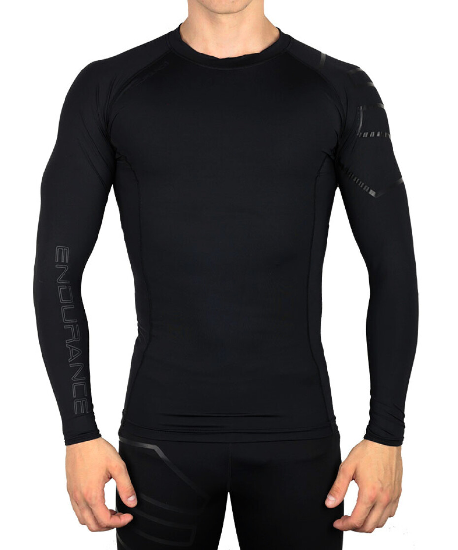 Pánské tričko Endurance  Cenarfon Compression LS Black S - main (3)