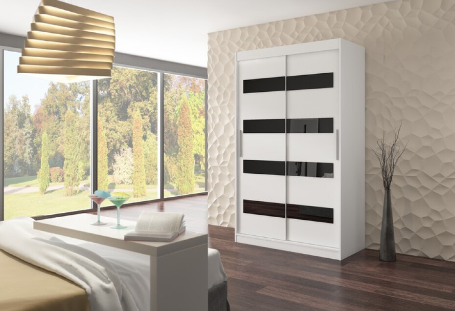 ArtAdrk Šatní skříň MARTINEZ | 150 cm Barva: sonoma / bílá lacobel - main (1)