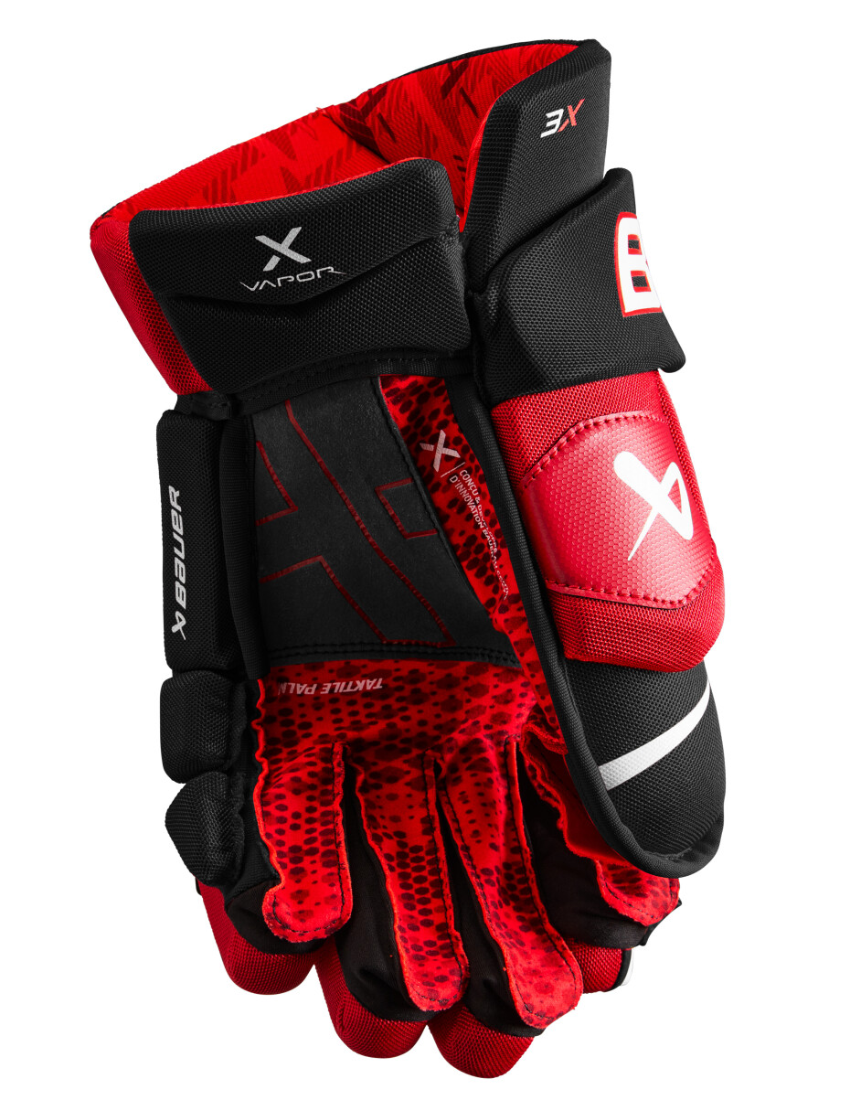 Hokejové rukavice Bauer Vapor 3X Black/Red Senior 14 palců - main (1)