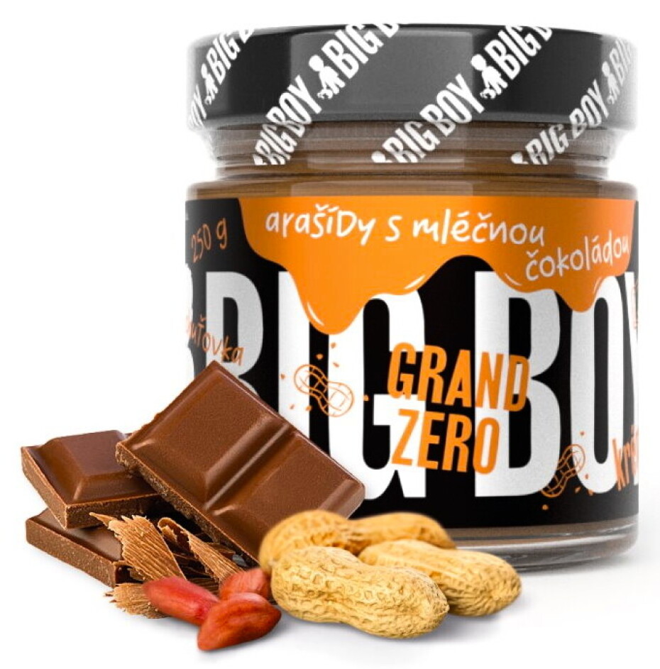 Big Boy Arašídový krém Grand Zero 250 g tmavá čokoláda - main (0)
