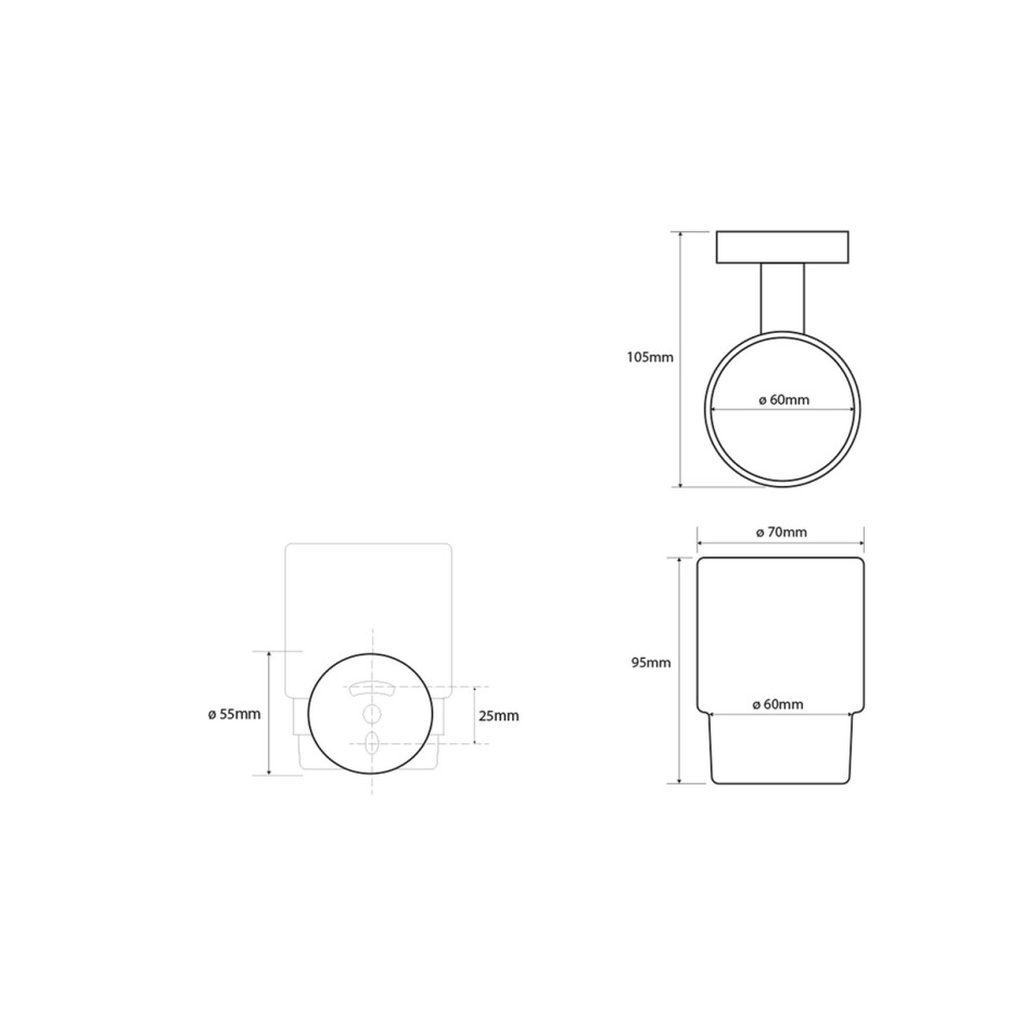 SAPHO XR903 X-round sklenka, chrom - main (2)
