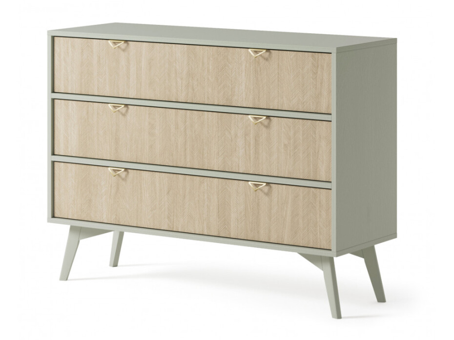 ArtPS Komoda TIMBER KSZ106 | béžová/zelená - main (3)