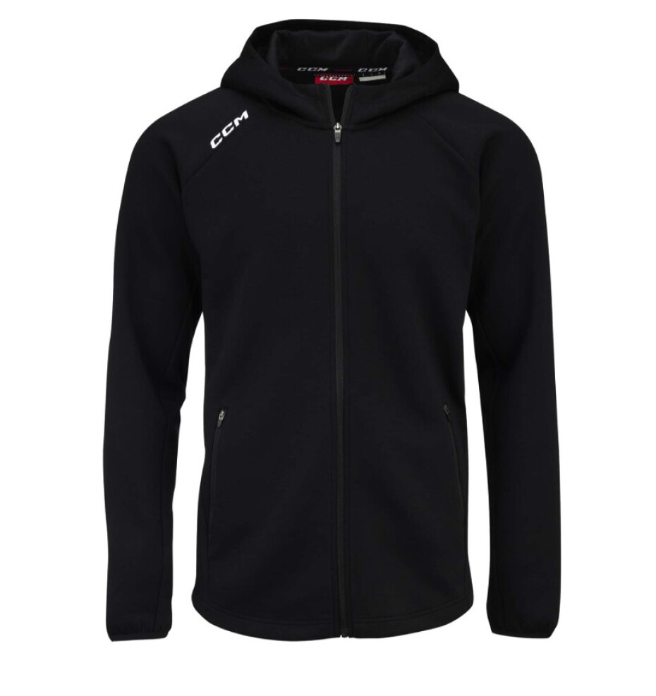 Dětská mikina CCM  LOCKER ROOM FLEECE FULL ZIP HOODIE Black S - main (0)