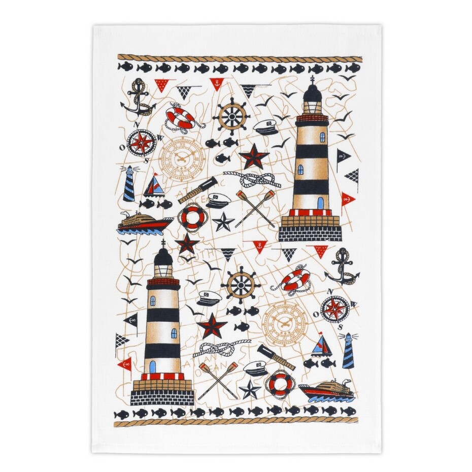 Bellatex Kuchyňská utěrka Moře modrá, 40 x 60 cm, sada 2 ks - main (1)
