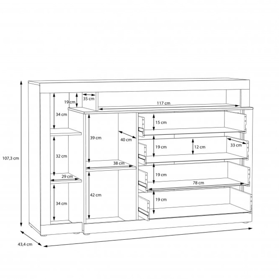 Forte Komoda BELLEVUE | BLQK351L - main (7)