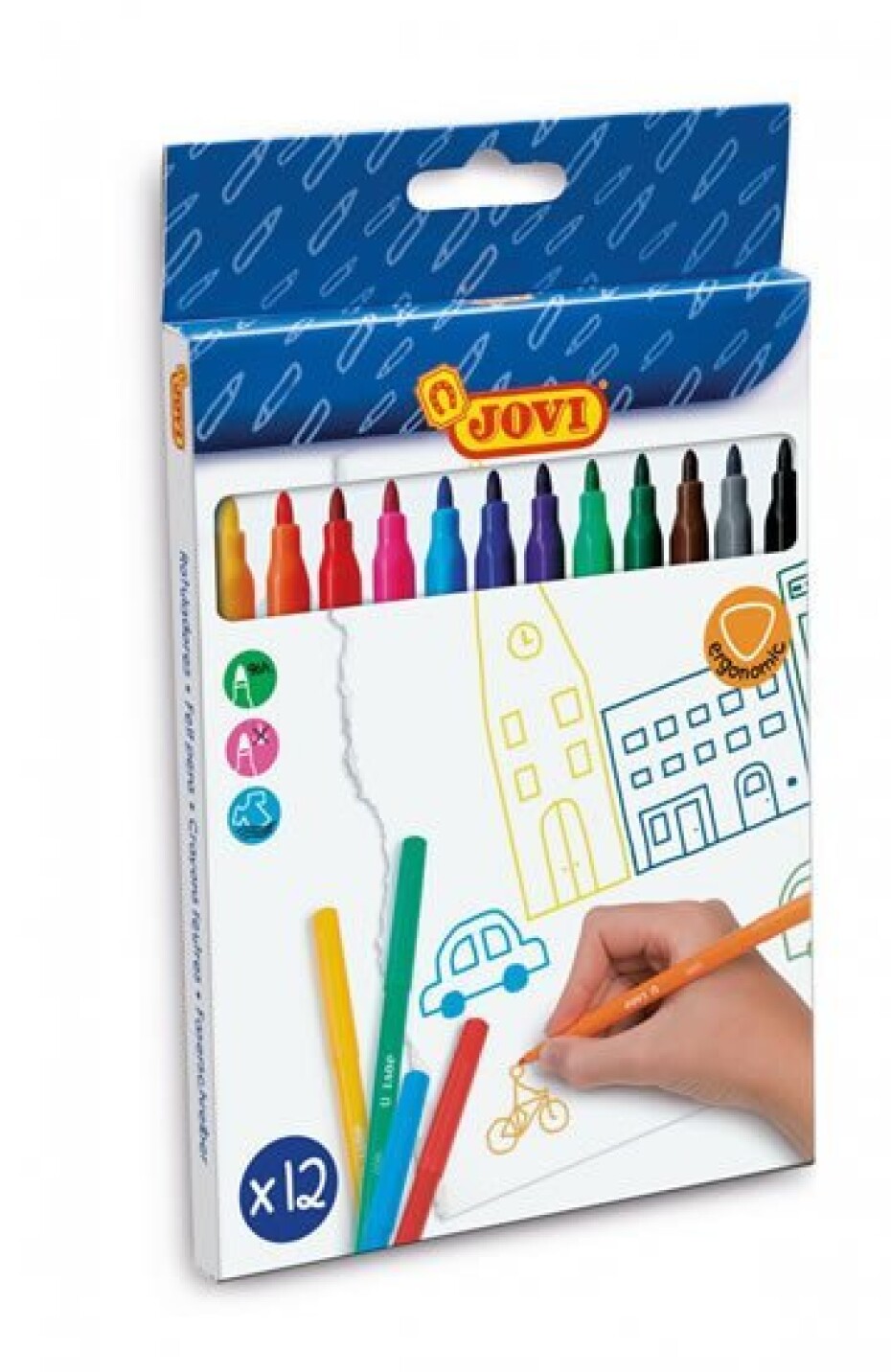 JOVI fixy tenké 12 ks - main (0)