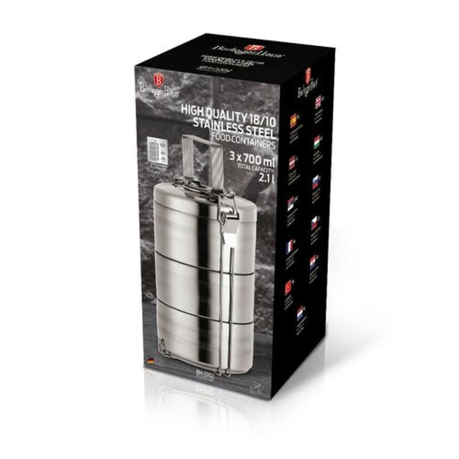 Berlinger Haus Nerezový jídlonosič, 3 x 0,7 l - main (2)