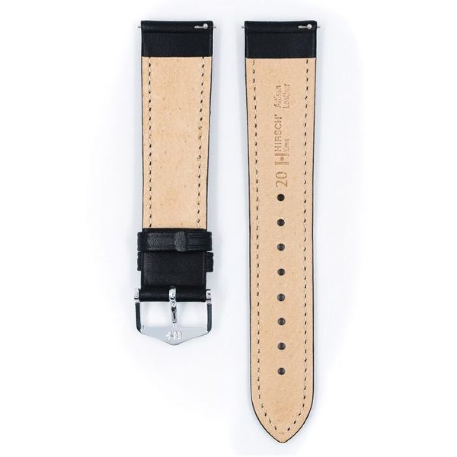 Řemínek Hirsch Kent - modrý - 22 mm - L – Standardní délka (doporučujeme) - 20 mm - Stříbrná - main (2)