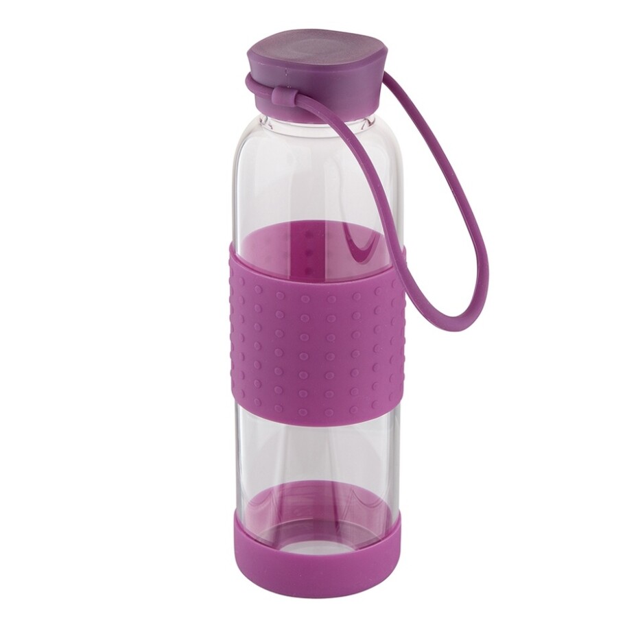 Altom Skleněná láhev na vodu 550 ml, fialová - main (0)