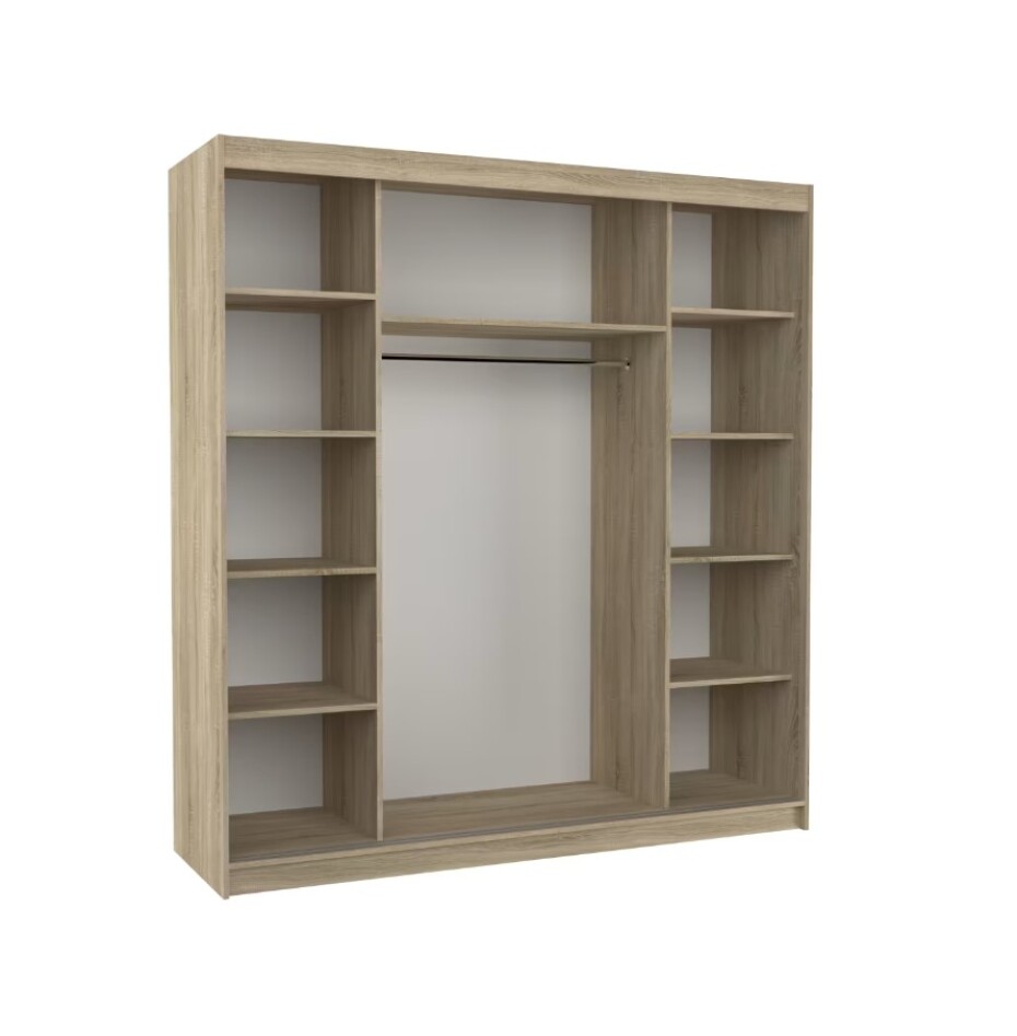 ArtAdrk Šatní skříň BERGEN | bílá/dub artisan 200 cm - main (2)