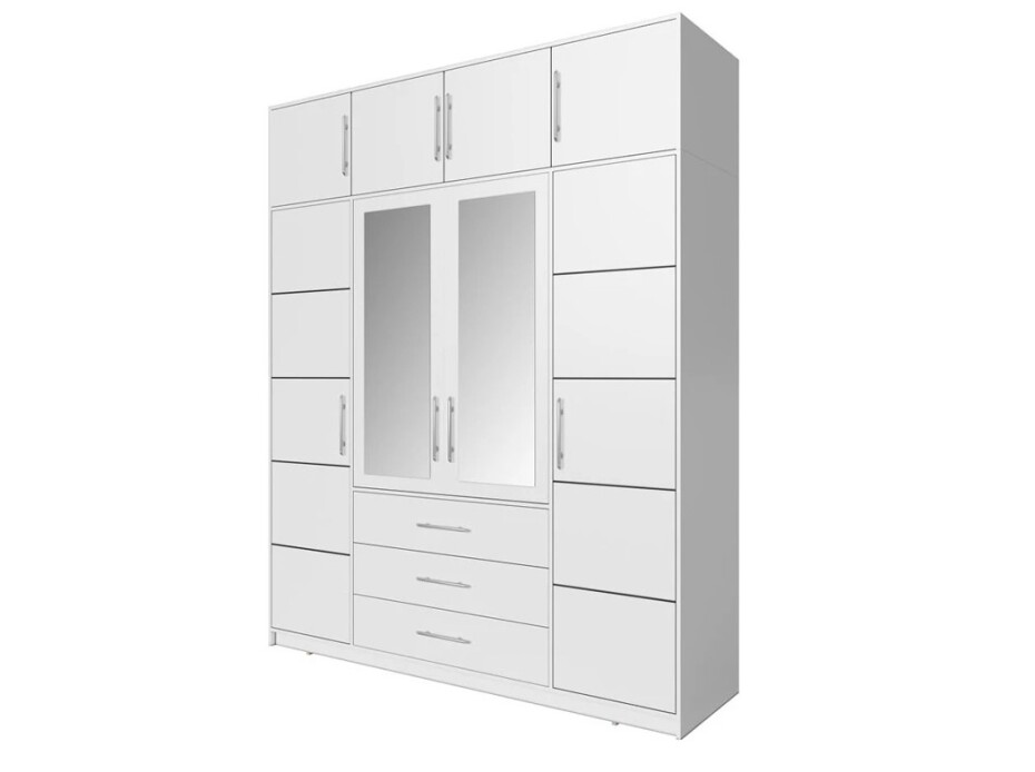 ArtStol Šatní skříň BALI D4 s nástavcem | bílá 196 cm - main (0)