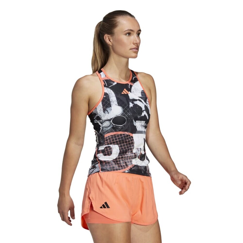 Dámské tílko adidas  Club Tennis Graphic Tank Top White/Black S - main (4)