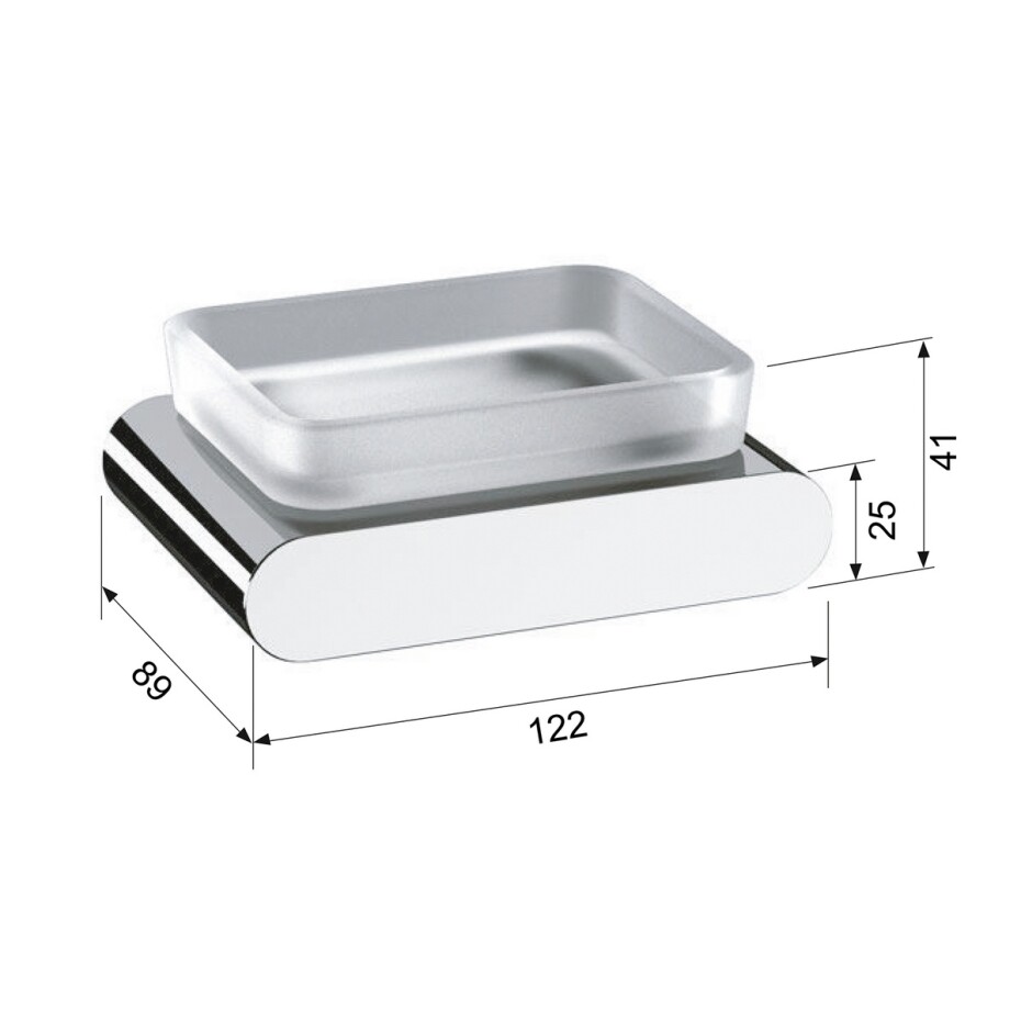 SAPHO RF002/15 Flori mýdlenka, černá mat/mléčné sklo       - main (1)