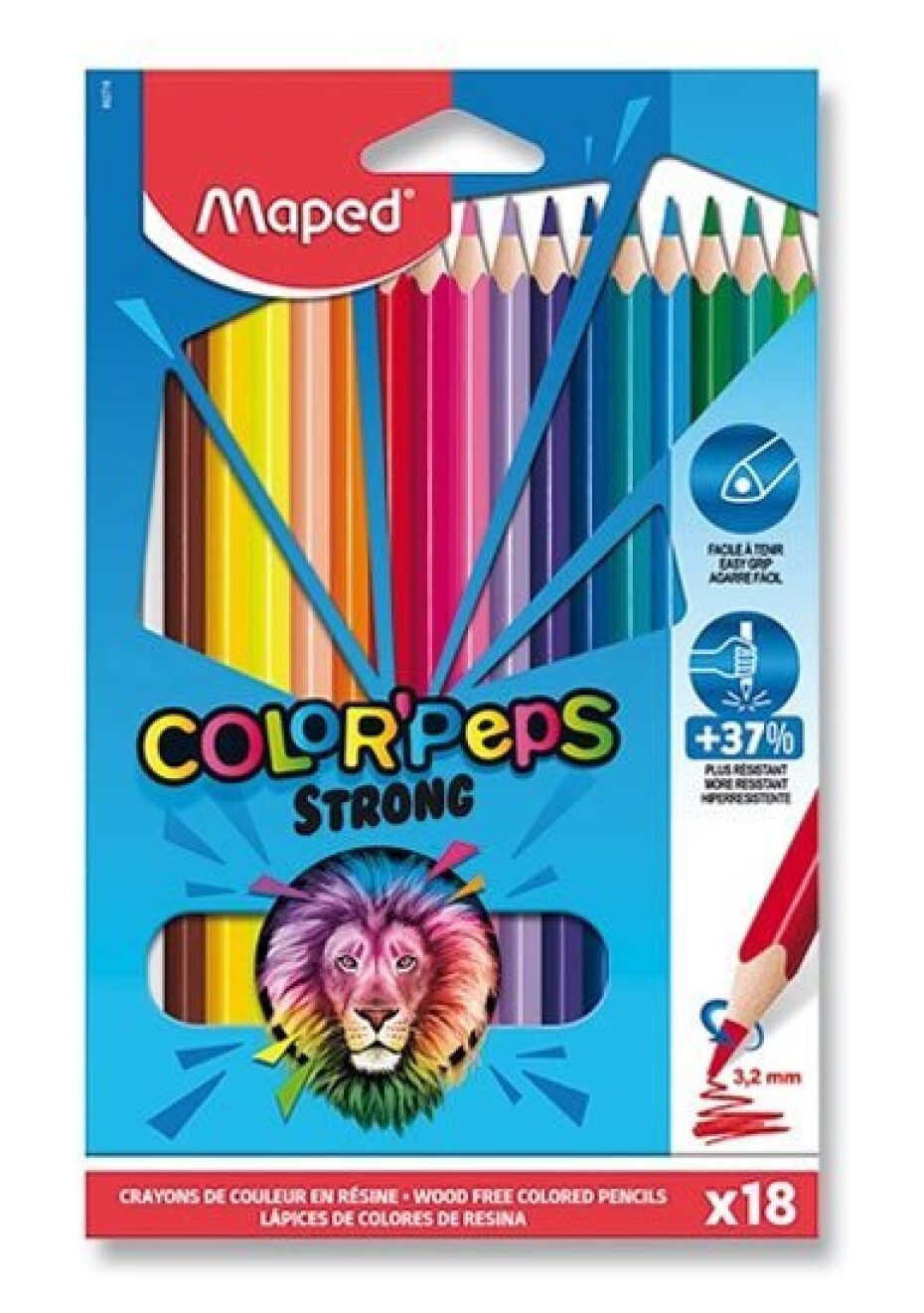 Maped - Bezdřevé pastelky Color´Peps Strong 18 ks - main (0)