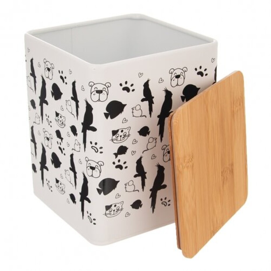 Orion Orion Dóza plech/bambus 11,5x11,5x14 cm MAZLÍČCI , S - main (1)
