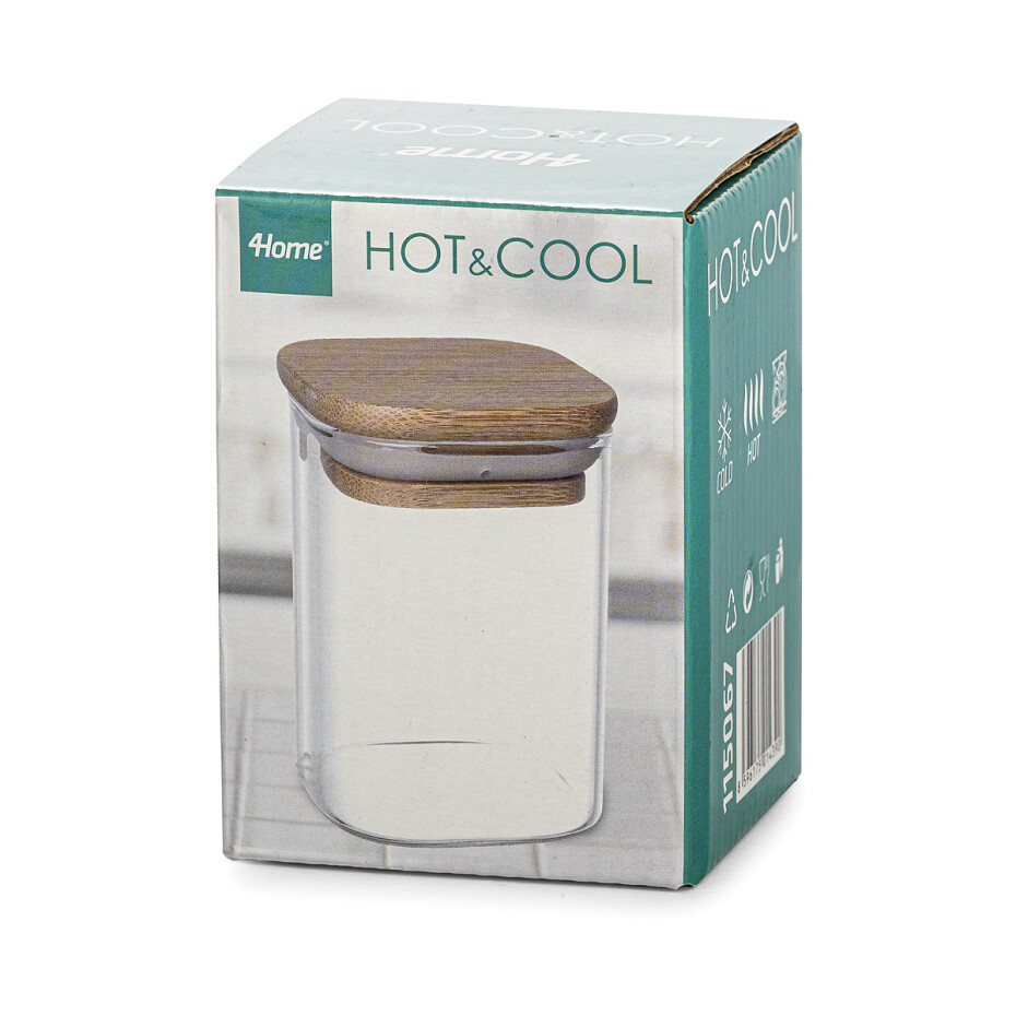 4Home Skleněná dóza na potraviny s víkem Bamboo, 170 ml, 170 ml - main (6)