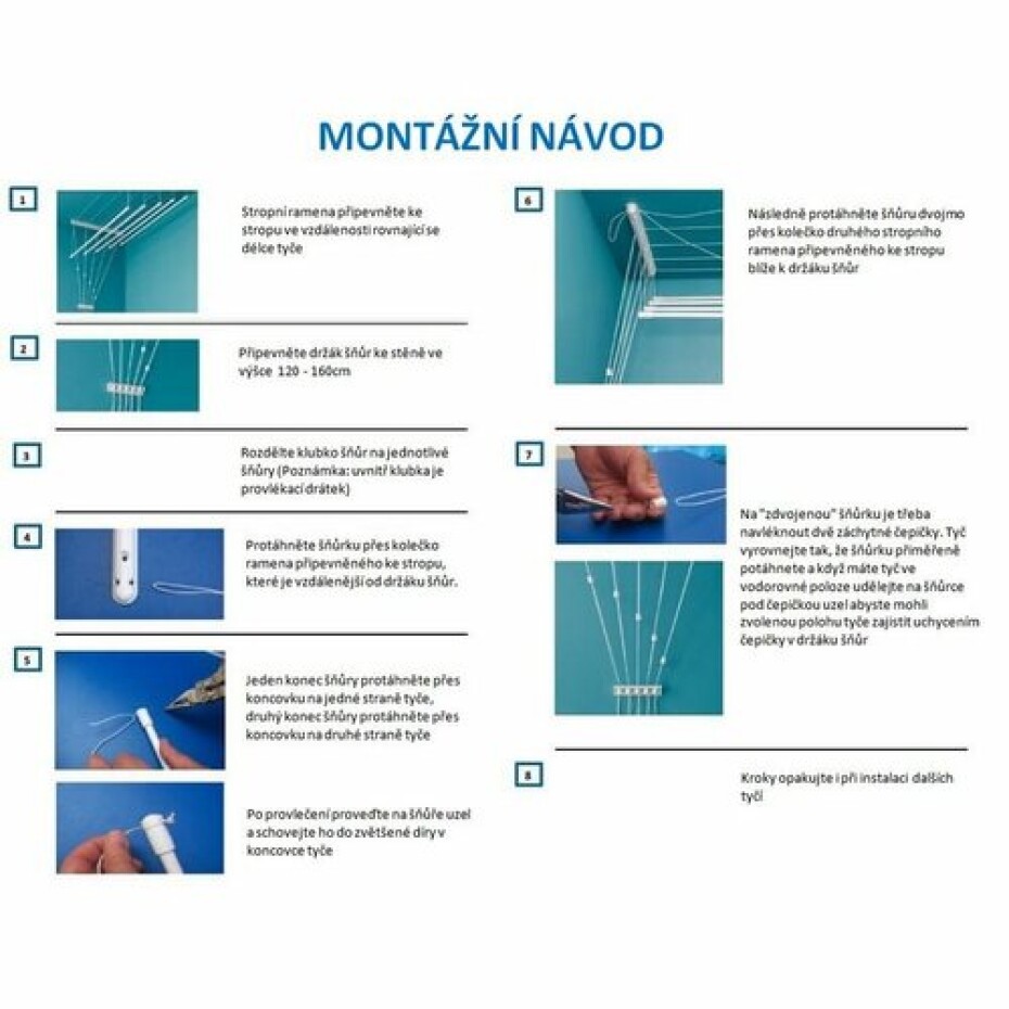 Stropní sušák na prádlo Ideal 5 tyčí 120 cm - main (1)