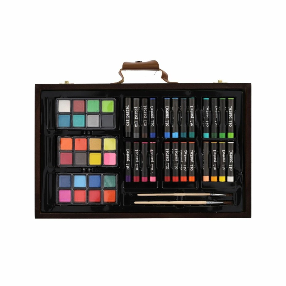Sada na malování - Art box kreativní sada 79ks v dřevěném kufříku ve fólii 37x23x5cm - main (3)