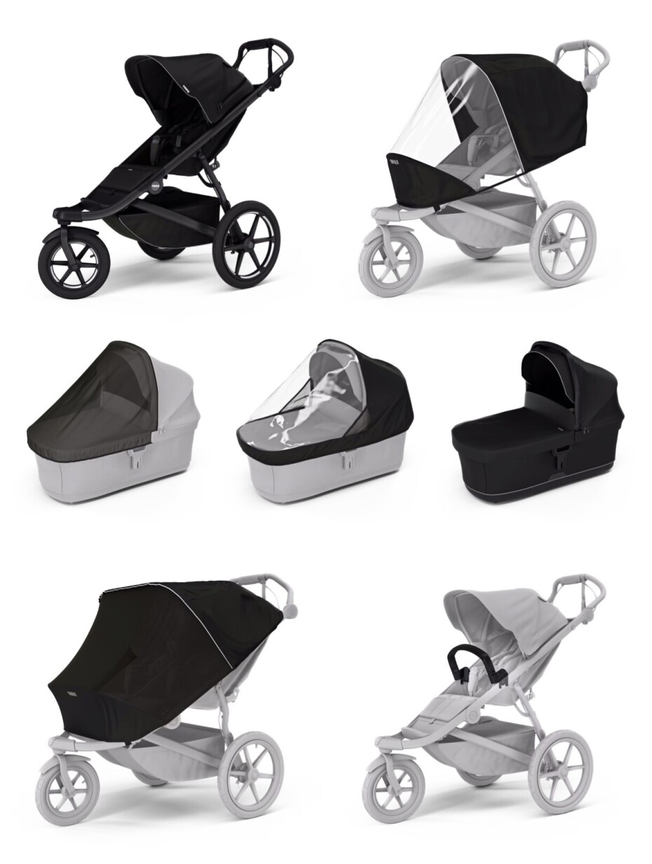 Sportovní kočárek Thule Urban Glide 3 Black + korbička Black AKČNÍ SET 7v1 - main (0)