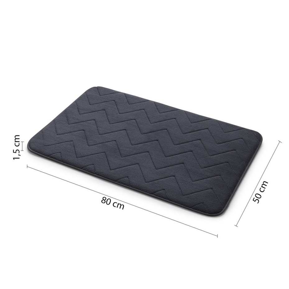 GEDY 96MS508085 Mousse koupelnová předložka antracit, 50 x 80 cm - main (5)