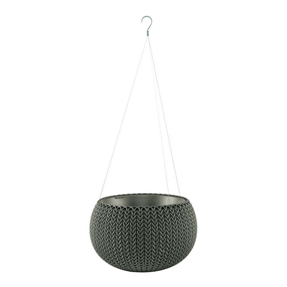 Keter Závěsný květináč Cozies S šedá, 3,2 l, 28 x 18 cm - main (0)