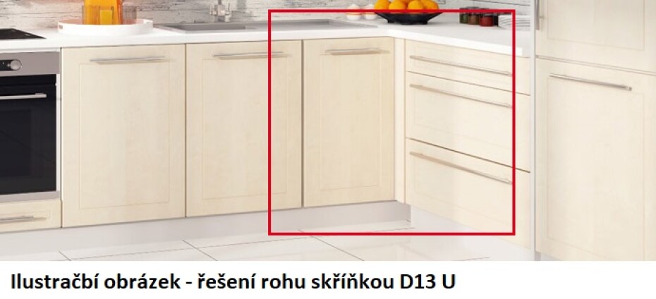 ArtExt Kuchyňská skříňka spodní rohová, D13U Quantum Barva korpusu: Bílá - main (20)