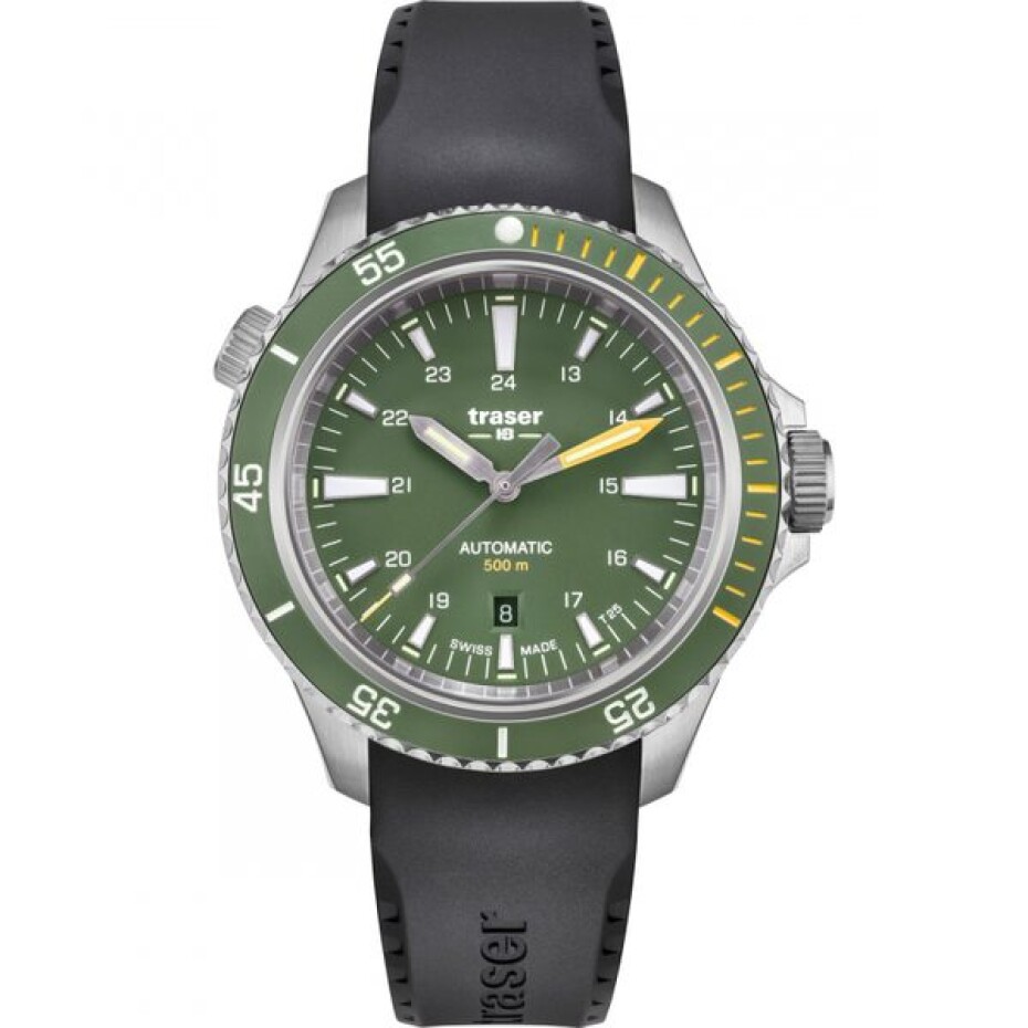 Traser P67 Diver Automatic Green Set ocel a pryž - main (2)