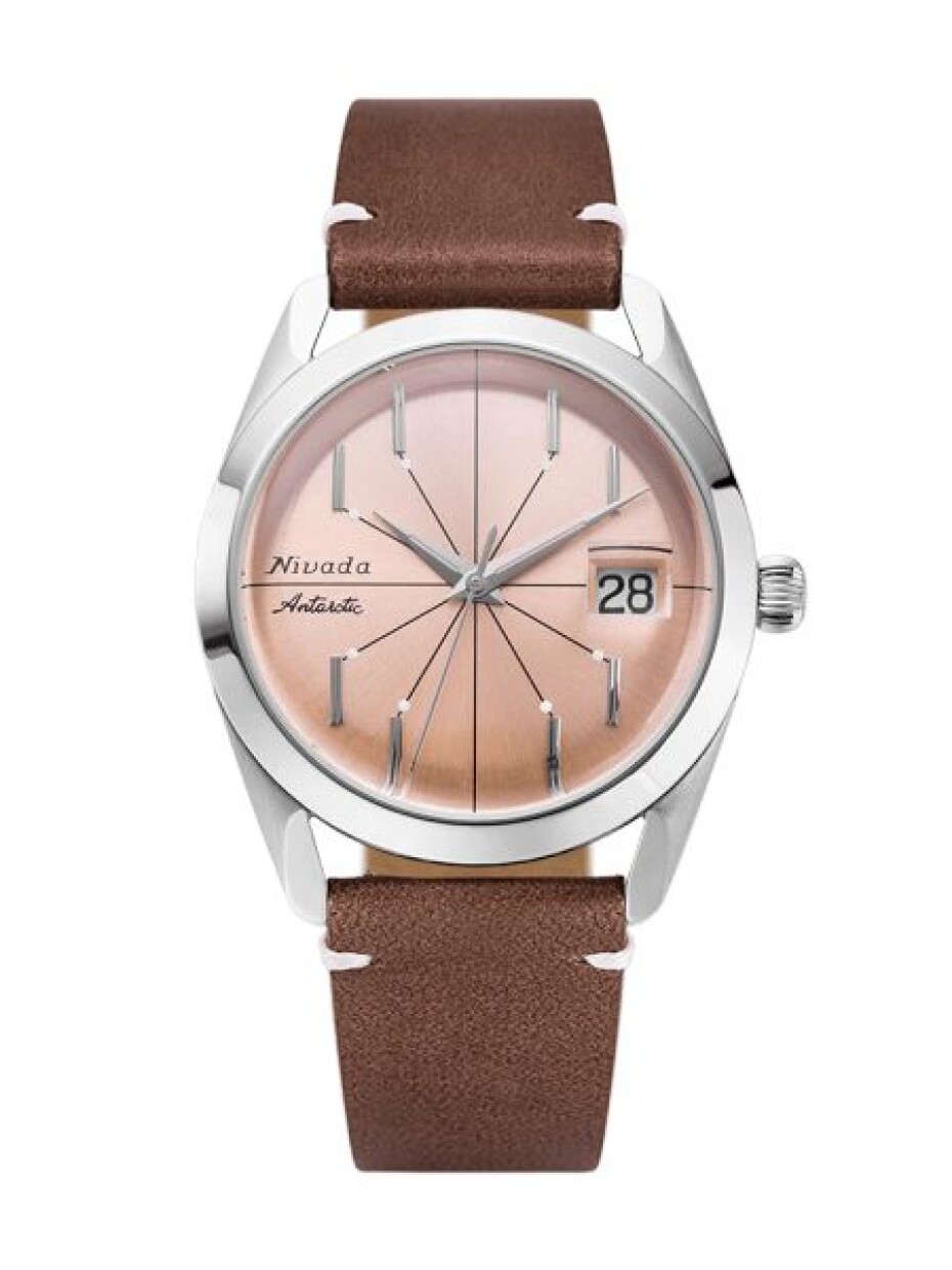 Nivada Grenchen Antarctic Salmon Spider - Brown Leather White Stitching - main (0)