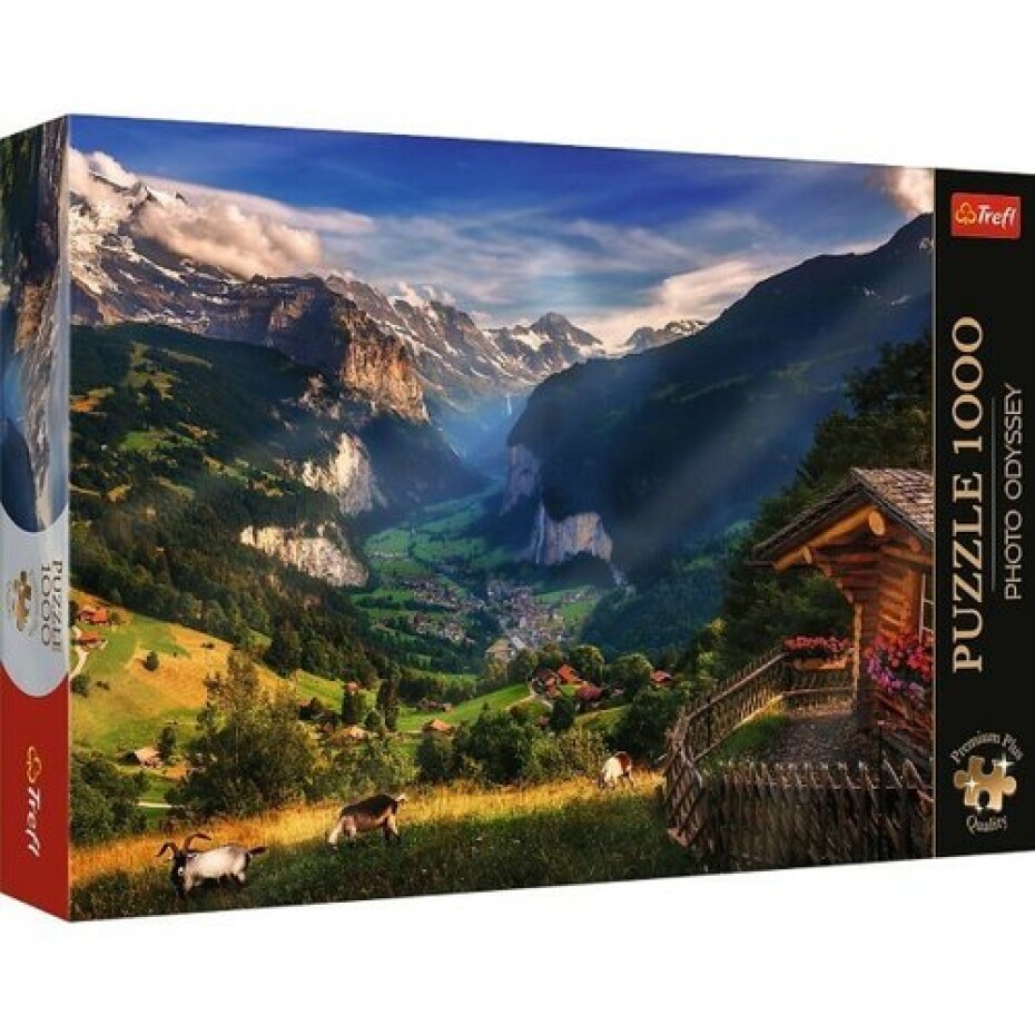 Trefl Puzzle Premium Plus Photo Odyssey: Údolí Lauterbrunnen, 1000 dílků - main (1)