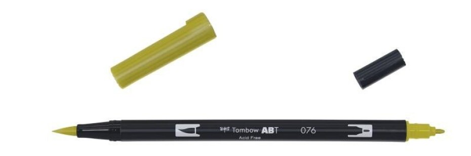 Tombow Oboustranný štětcový fix ABT - green ochre - main (0)