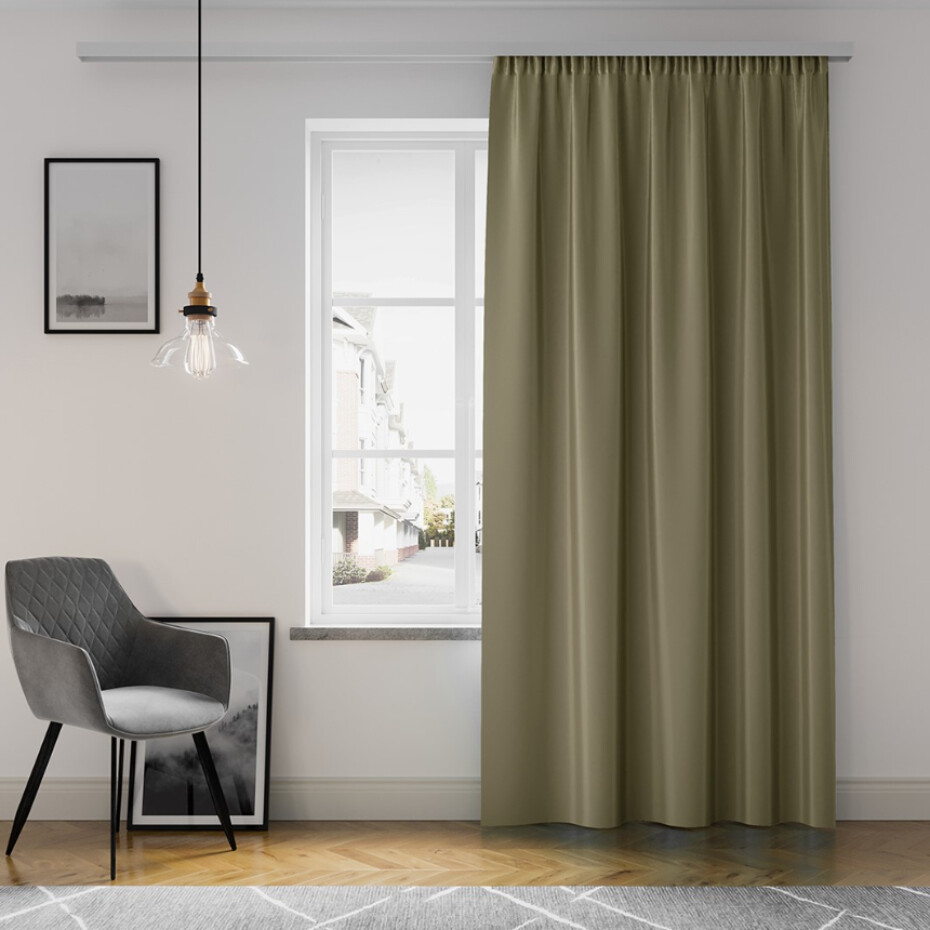 ArtFlhf Zatemňovací závěs OXFORD PLEAT P | 140 x 250 cm Barva: Kaki - main (1)
