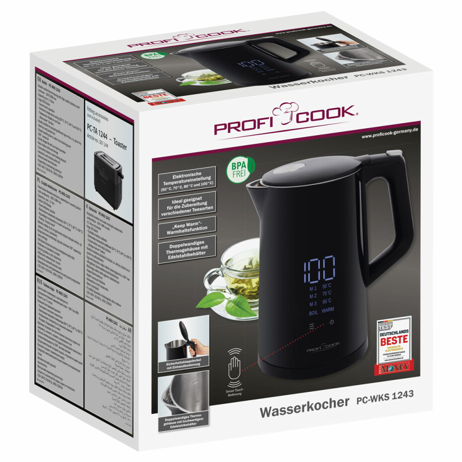 ProfiCook WKS 1243 digitální rychlovarná konvice, černá - main (13)