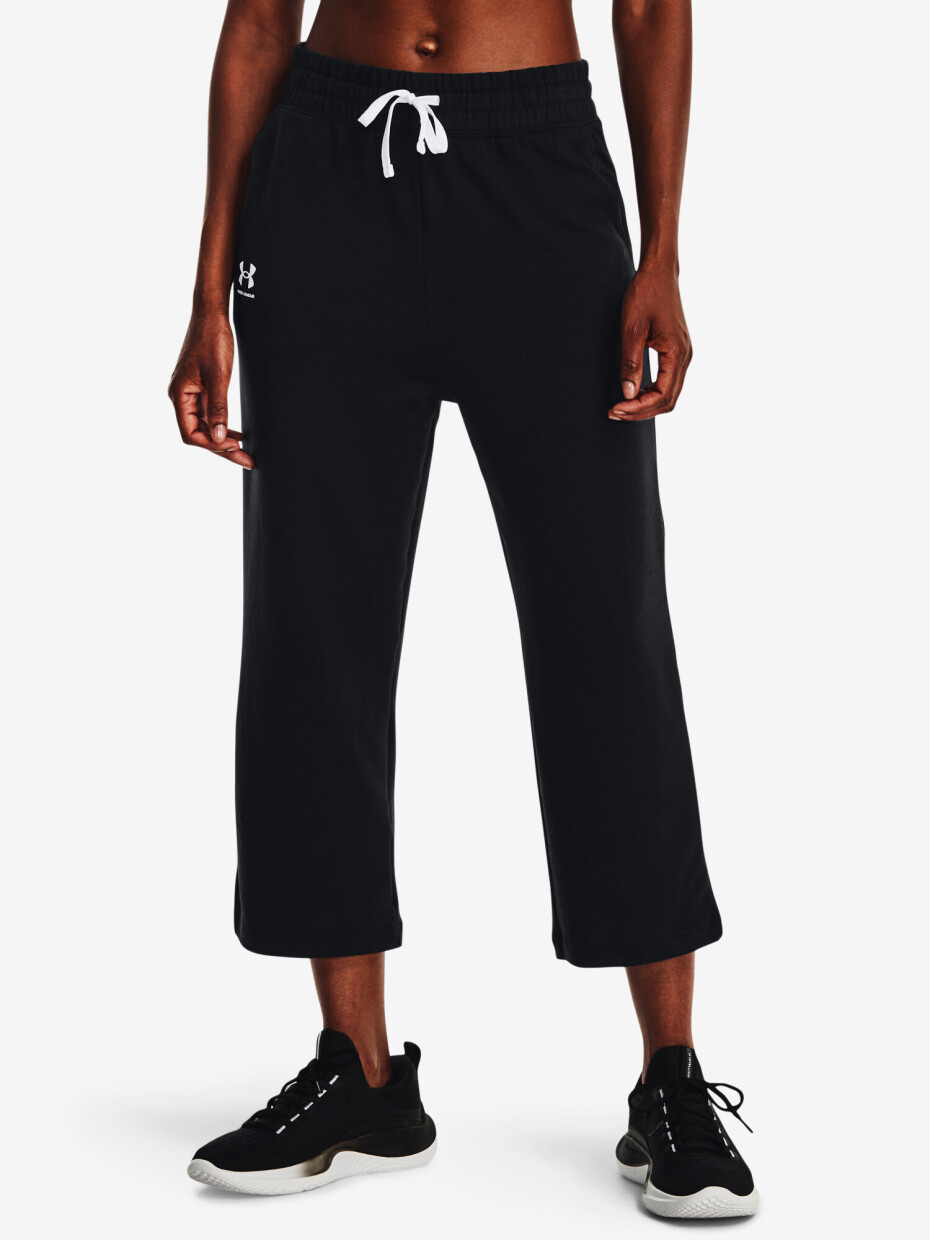 Dámské tepláky Under Armour  Rival Terry Flare Crop-BLK XS - main (0)