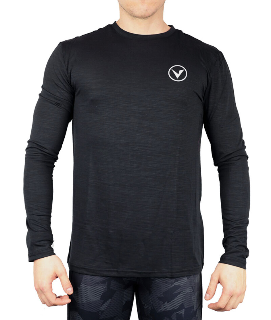 Pánské tričko Virtus  Joker Melange LS Tee Black S - main (3)