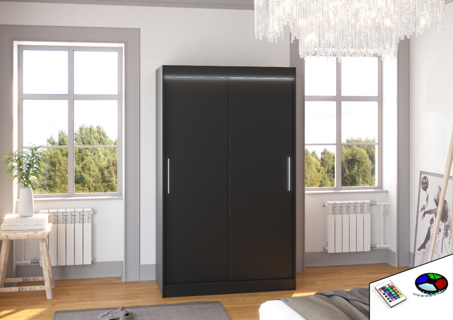 ArtAdrk Šatní skříň COLLIN | 120 cm Barva: Trufla - main (8)