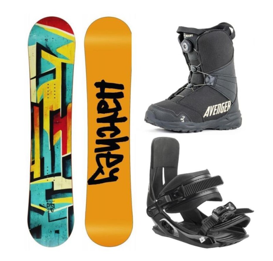 Hatchey City juniorský snowboard + Hatchey Tactic Junior vázání + Beany Avenger BS - main (0)