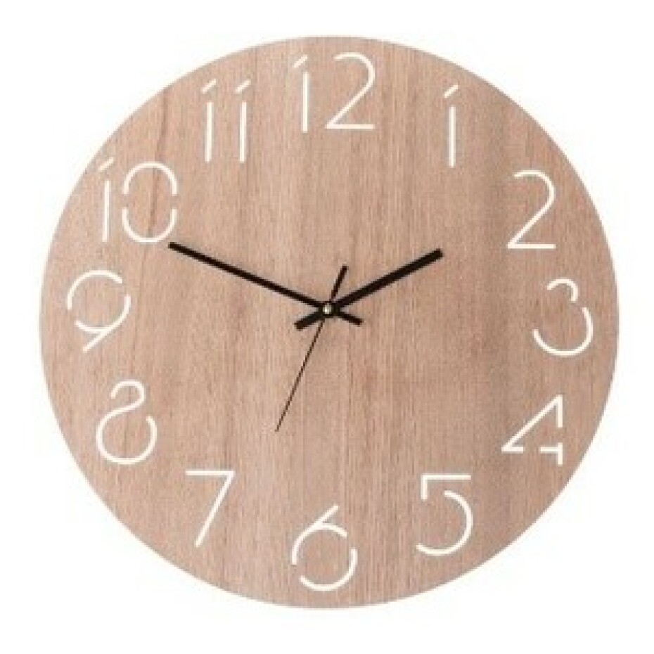Nástěnné hodiny Light wood, pr. 40,6 cm, dřevo - main (0)
