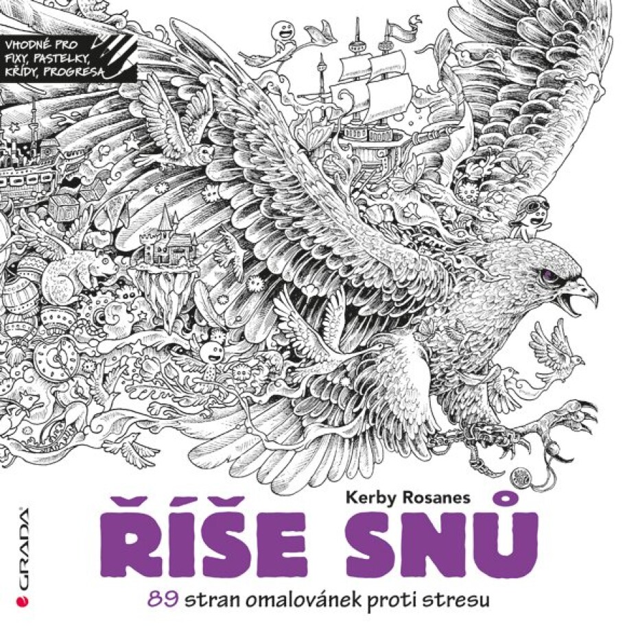 Říše snů - 89 stran omalovánek proti stresu - Kerby Rosanes - main (0)