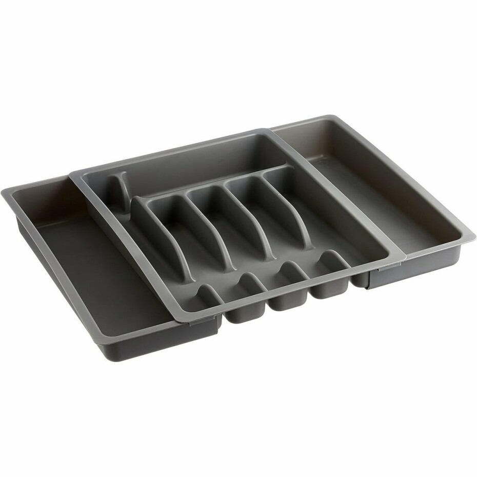 Kesper 30087 Variabilní příborník, 6 nebo 8 přihrádek, šedá - main (1)