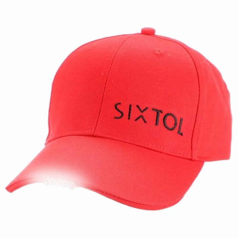 Sixtol Kšiltovka s LED světlem B-CAP 25lm, USB, uni, červená - main (1)