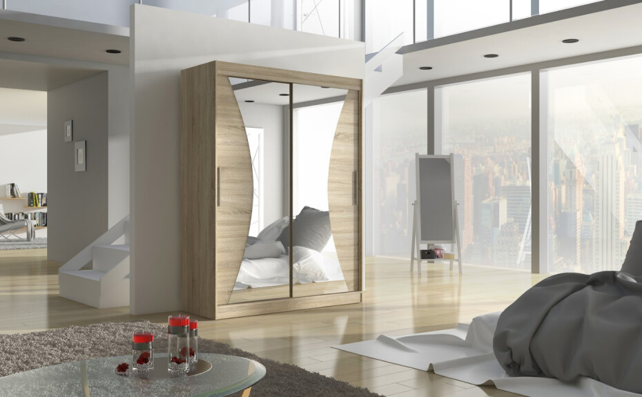 ArtAdrk Šatní skříň MAX | 150 cm Barva: Čokoládová - main (1)