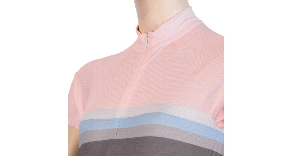 Dámský cyklistický dres Sensor  Cyklo Summer Stripe Grey/Pink M - main (3)