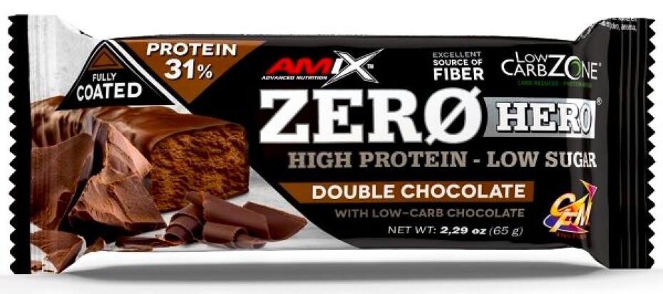 Amix Nutrition Zero Hero 31% Protein Bar 65 g dvojitá čokoláda - main (0)