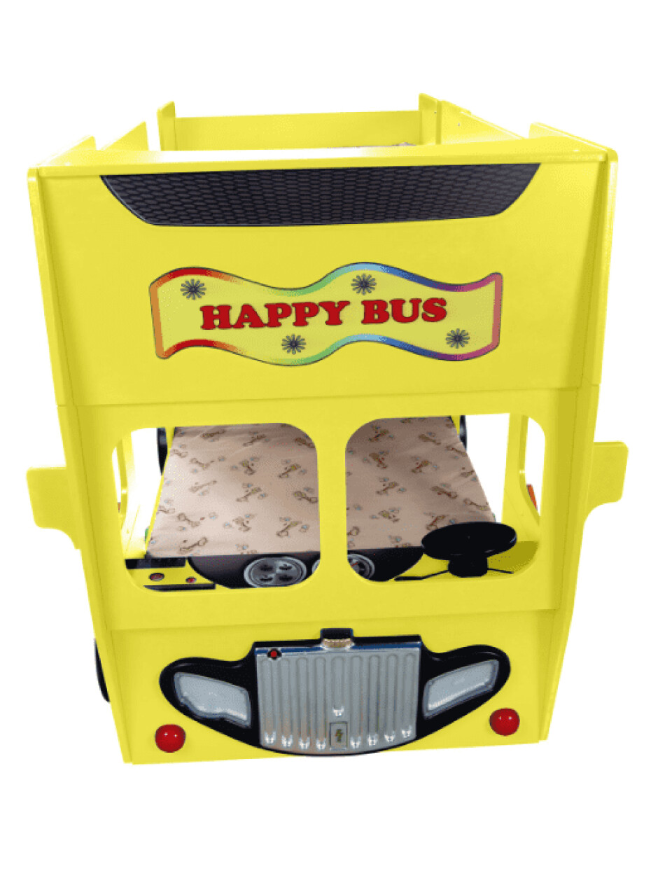 Artplast Dětská patrová postel HAPPY BUS | žlutý 90 x 190 cm - main (1)
