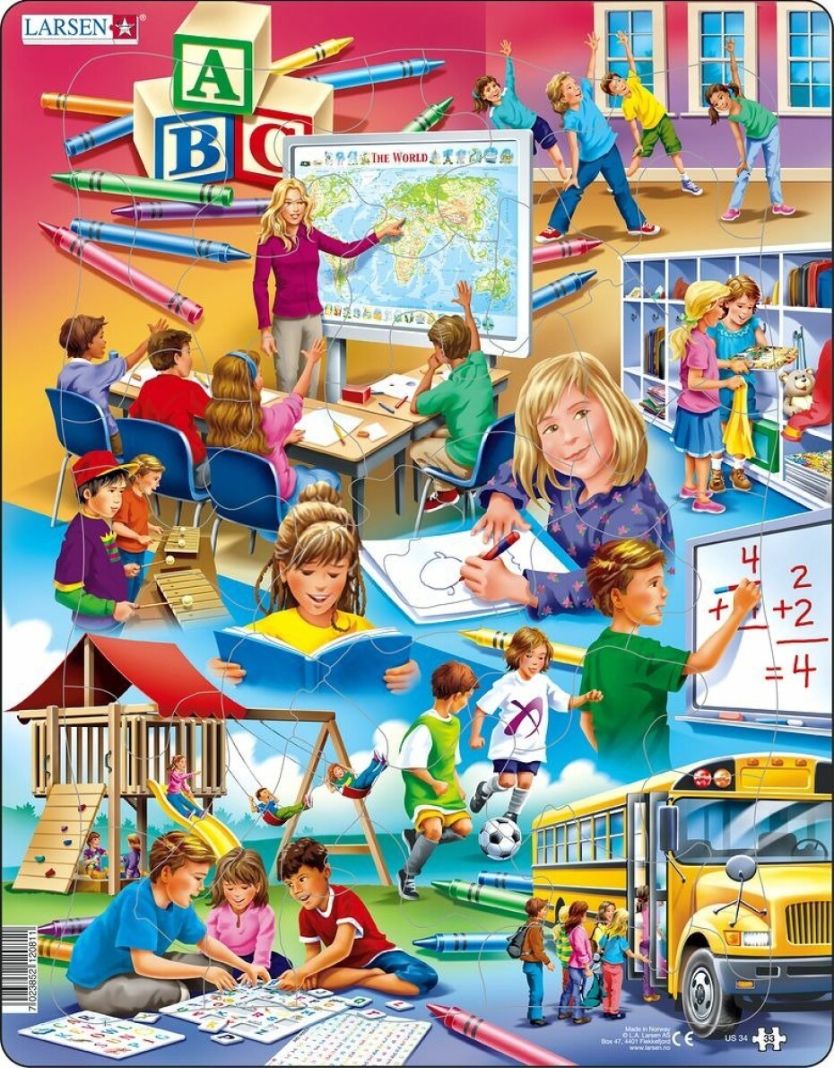 Puzzle MAXI - Zpátky do školy/33 dílků - Larsen - main (0)