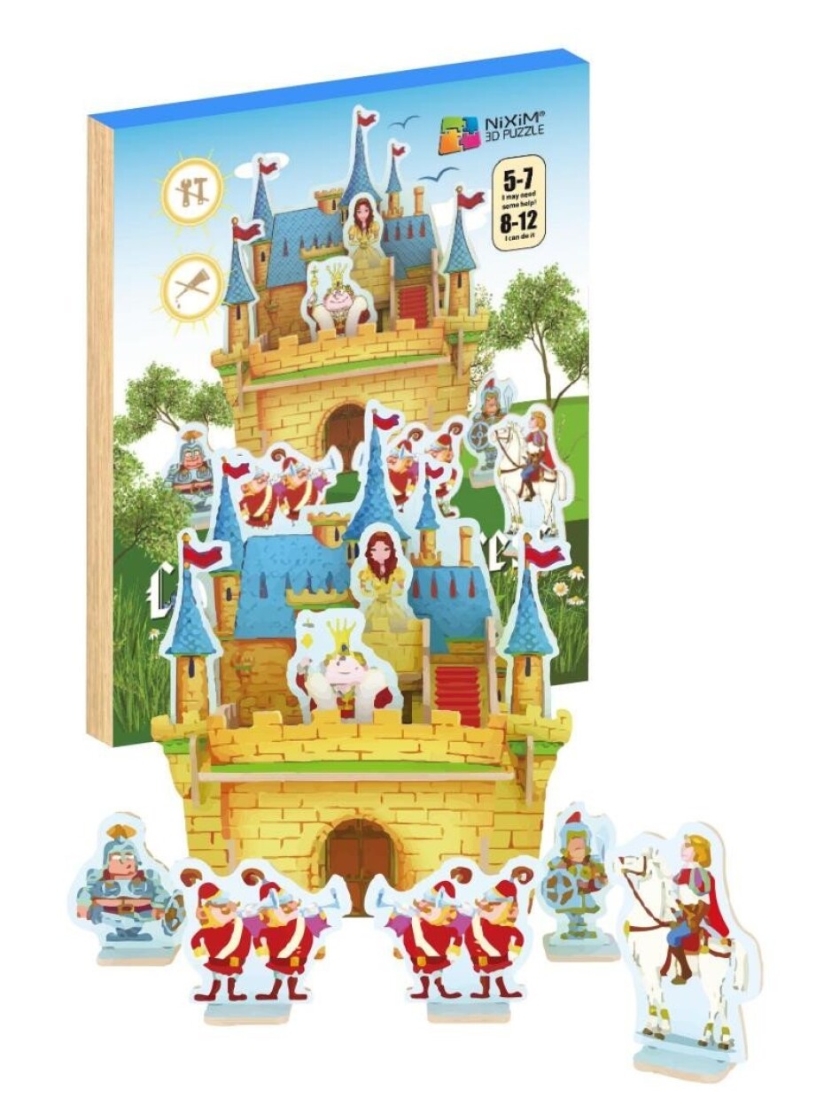 NiXiM Dřevěné 3D puzzle - Hrad pro princeznu - main (0)