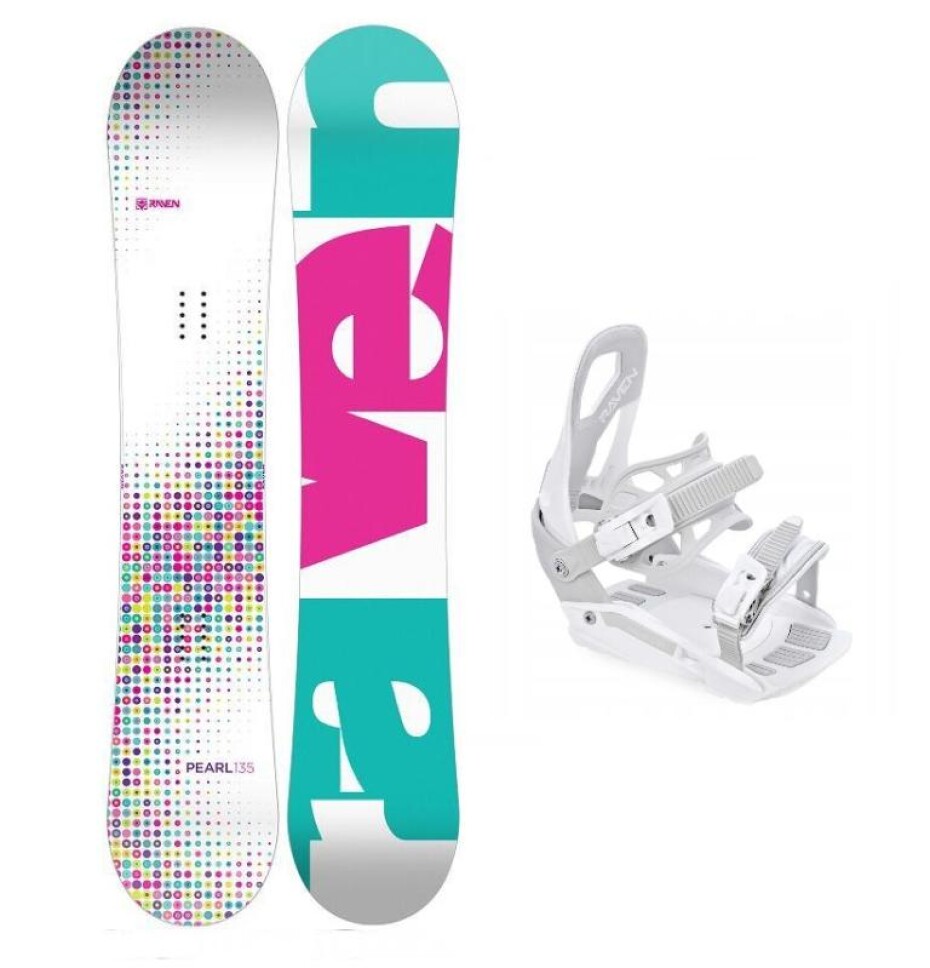 Raven Pearl white dětský snowboard + Raven S230 White vázání - main (0)