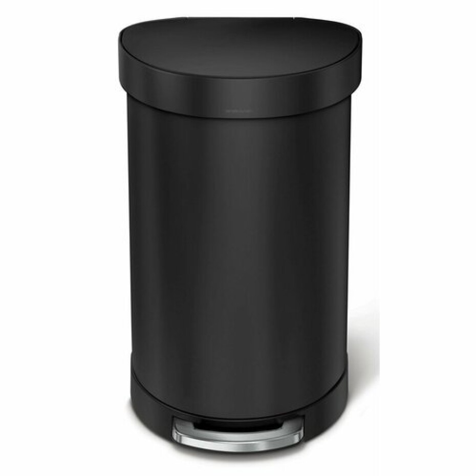 Simplehuman Půlkulatý pedálový koš s nerezovým rámečkem 45 l, černá - main (1)