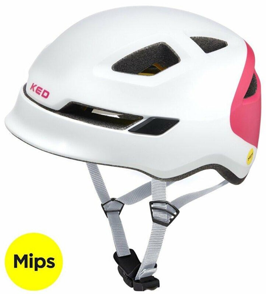 Ked Pop Mips white magenta juniorská cyklistická přilba - main (0)